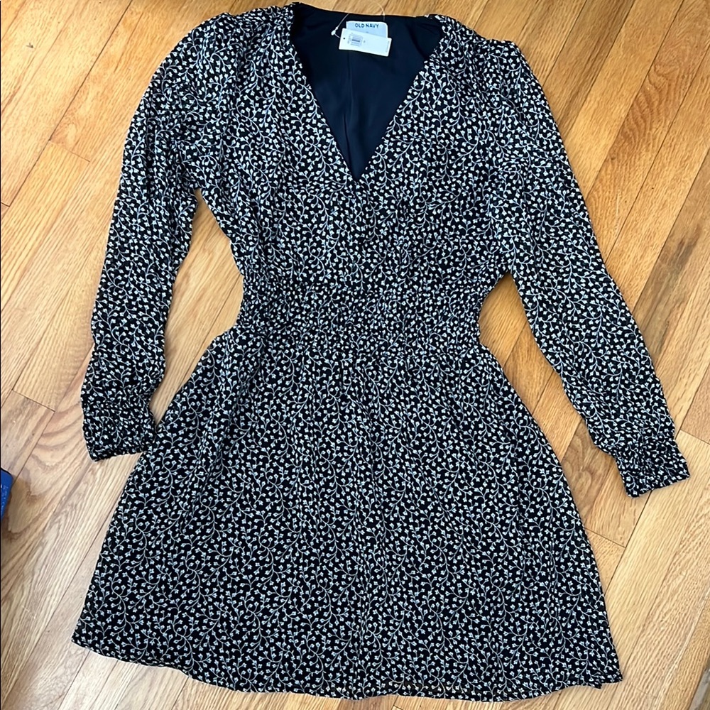 Black and White Floral Dress